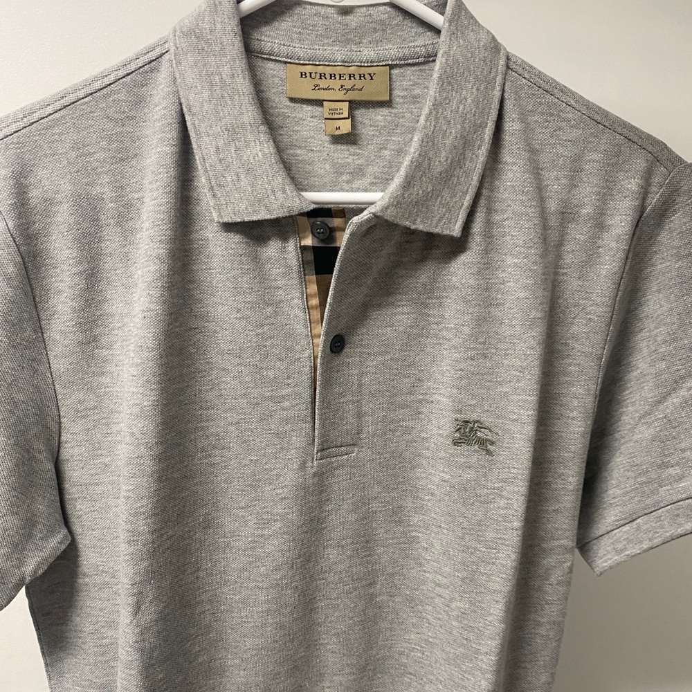 Grey Burberry Polo